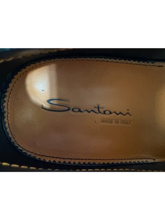 Santoni Darian Leather Cap Toe Oxford Shoes Size 13 D color black mspr $850 main image 8